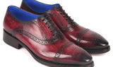 Paul Parkman Goodyear Welted Cap Toe Oxford Shoes in Bordeaux Burnished