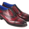 Paul Parkman Goodyear Welted Cap Toe Oxford Shoes in Bordeaux Burnished