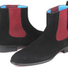 Paul Parkman Men's Suede Chelsea Boots in Black