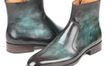 Paul Parkman Men's Side Zipper Boots in Turquoise Burnished
