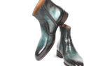 Paul Parkman Men's Side Zipper Boots in Turquoise Burnished