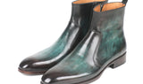 Paul Parkman Men's Side Zipper Boots in Turquoise Burnished