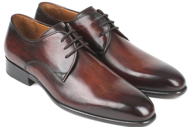 Paul Parkman Men's Leather Derby Shoes in Antique Brown
