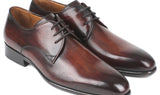 Paul Parkman Men's Leather Derby Shoes in Antique Brown