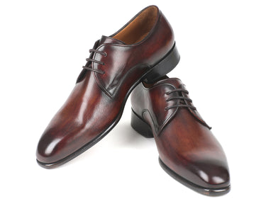 Paul Parkman Men's Leather Derby Shoes in Antique Brown