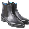 Paul Parkman Men's Leather Chelsea Boots in Black & Gray in #color_