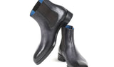 Paul Parkman Men's Leather Chelsea Boots in Black & Gray
