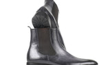 Paul Parkman Men's Leather Chelsea Boots in Black & Gray