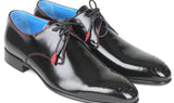 Paul Parkman Men's Medallion Toe Derby Shoes in Black