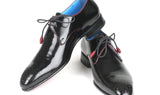 Paul Parkman Men's Medallion Toe Derby Shoes in Black