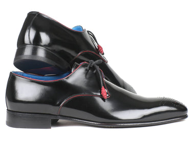 Paul Parkman Men's Medallion Toe Derby Shoes in Black