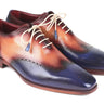 Paul Parkman Men's Wingtip Oxfords in Blue & Camel