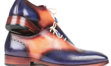 Paul Parkman Men's Wingtip Oxfords in Blue & Camel