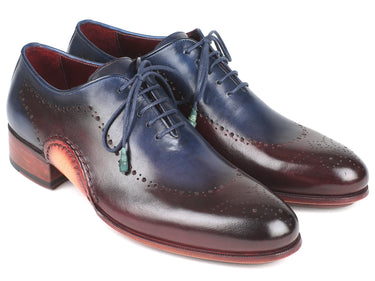 Paul Parkman Men's Opanka Construction Oxfords in Blue & Bordeaux