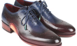 Paul Parkman Men's Opanka Construction Oxfords in Blue & Bordeaux