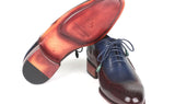 Paul Parkman Men's Opanka Construction Oxfords in Blue & Bordeaux