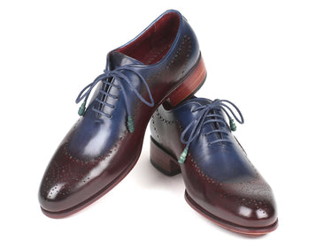 Paul Parkman Men's Opanka Construction Oxfords in Blue & Bordeaux