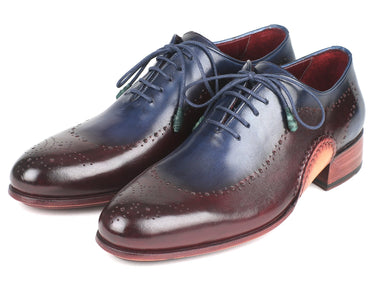 Paul Parkman Men's Opanka Construction Oxfords in Blue & Bordeaux