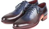 Paul Parkman Men's Opanka Construction Oxfords in Blue & Bordeaux