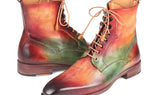 Paul Parkman Men's Leather Boots in Green, Camel & Bordeaux