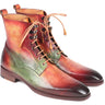 Paul Parkman Men's Leather Boots in Green, Camel & Bordeaux