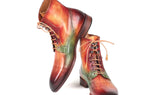 Paul Parkman Men's Leather Boots in Green, Camel & Bordeaux