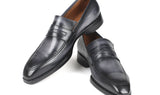Paul Parkman Men's Goodyear Welted Loafers in Gray Burnished