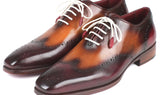 Paul Parkman Men's Wingtip Oxfords in Bordeaux & Camel