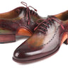 Paul Parkman Men's Opanka Construction Oxfords in Green & Bordeaux