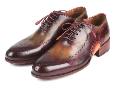 Paul Parkman Men's Opanka Construction Oxfords in Green & Bordeaux