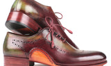 Paul Parkman Men's Opanka Construction Oxfords in Green & Bordeaux