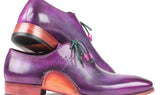 Paul Parkman Men's Opanka Construction Hand-Painted Oxfords in Purple