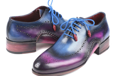 Paul Parkman Men's Opanka Construction Oxfords in Blue & Purple