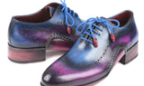 Paul Parkman Men's Opanka Construction Oxfords in Blue & Purple