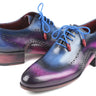 Paul Parkman Men's Opanka Construction Oxfords in Blue & Purple