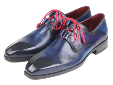 Paul Parkman Men's Ghillie Lacing Dress Shoes in Blue