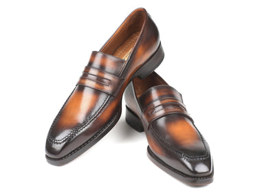 Paul Parkman Men's Goodyear Welted Loafers in Brown Burnished