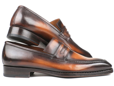 Paul Parkman Men's Goodyear Welted Loafers in Brown Burnished