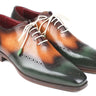 Paul Parkman Men's Wingtip Oxfords in Green & Camel in #color_