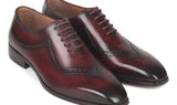 Paul Parkman Men's Hand-Painted Oxfords in Dark Bordeaux