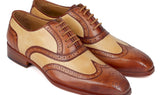 Paul Parkman Dual Tone Oxfords in Brown & Beige