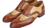 Paul Parkman Dual Tone Oxfords in Brown & Beige