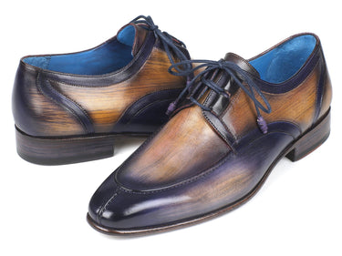 Paul Parkman Men's Ghillie Lacing Dress Shoes in Camel & Purple