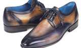 Paul Parkman Men's Ghillie Lacing Dress Shoes in Camel & Purple