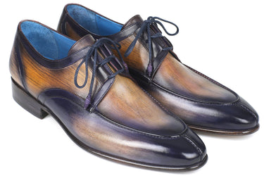 Paul Parkman Men's Ghillie Lacing Dress Shoes in Camel & Purple