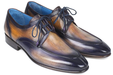 Paul Parkman Men's Ghillie Lacing Dress Shoes in Camel & Purple