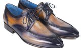 Paul Parkman Men's Ghillie Lacing Dress Shoes in Camel & Purple