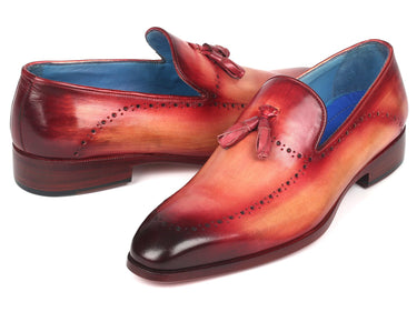 Paul Parkman Men's Tassel Loafer in Burgundy