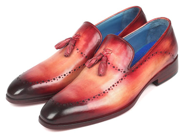 Paul Parkman Men's Tassel Loafer in Burgundy