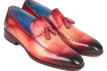 Paul Parkman Men's Tassel Loafer in Burgundy
